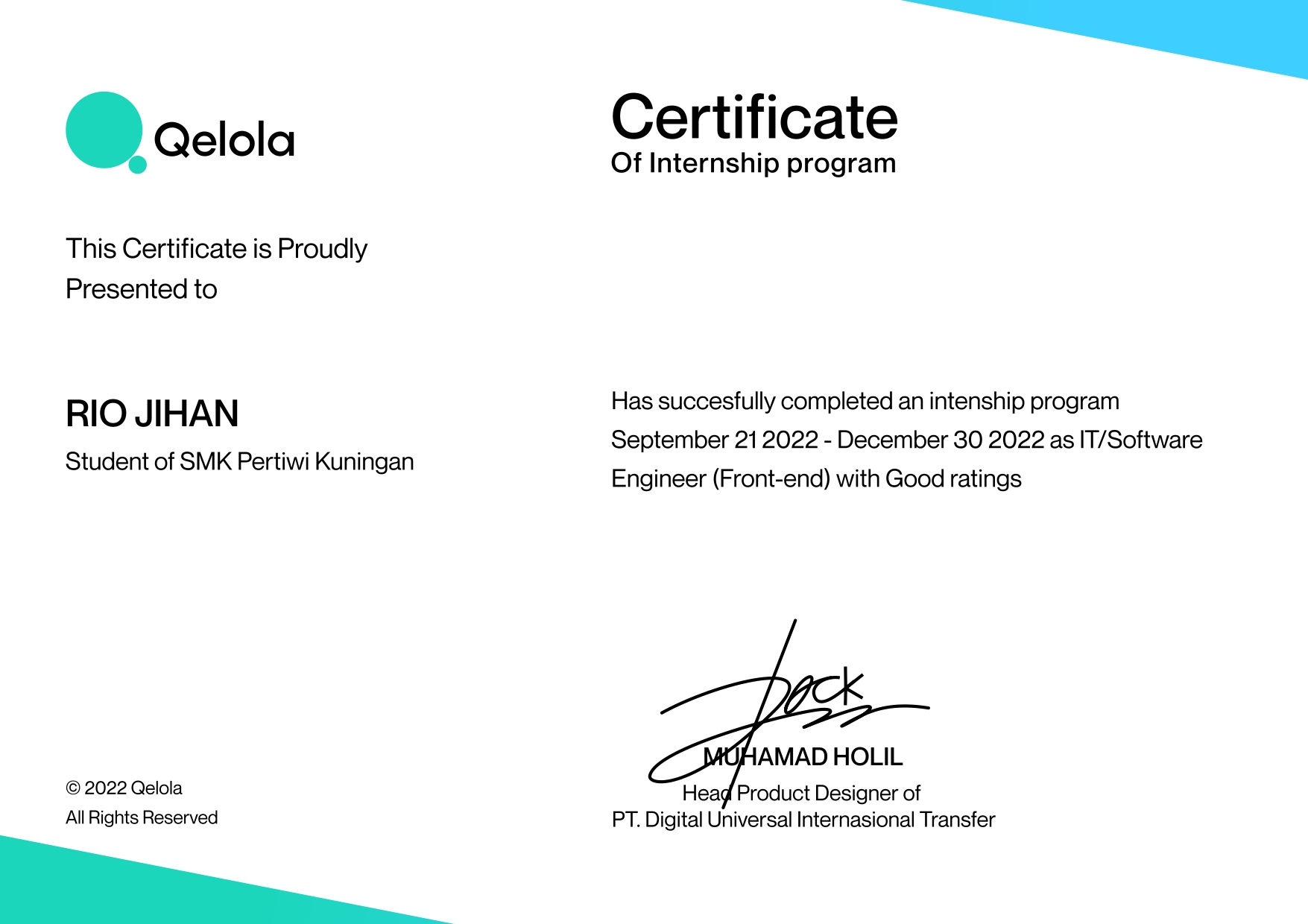 CV Web Rio Jihan